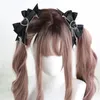 Fontes de festa lolita preto punk hairpin arco hairband clipe lateral cocar jk acessórios de cabelo b2337