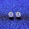 S925은 3mm 4mm 5mm 6.5mm Moissanite Stud Earrings Charm 여성 기본 다목적 귀걸이 여성 웨딩 파티 참여 발렌타인 데이 선물 SPC