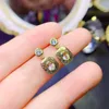 Stud Earrings FS 4 6 Natural Sapphire/Olivine/Opal/Ruby Fashion S925 Pure Silver Fine Wedding Jewelry For Women MeiBaPJ