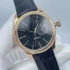 Luksusowe męskie zegarek Nowe modne męskie automatyczne ruch pin bukiet 39 mm złoto drobna stalowa obudowa Cowhleather Pasek