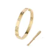 Nail Bracelet Stainless Steel 18k Gold Plated Screwdriver Screw Bangle for Couple