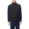 Gilet en duvet d'oie pour hommes veste chaude sans manches vestes d'hiver manteau à fermeture éclair imperméable à l'eau homme automne col montant gilet décontracté marque vêtements