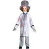 Halloween Costumes Cos Horror Sexy Funny Adults And Kids Halloween Costume Horror Waist Tied Gray Bloodstain Bride Night Club Party Cosplay Zombie