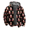 Men's Jackets Men Jacket Cardigans Santa Claus Christmas Gifts Printed Snow Thick Outdoor Fleece Winter Casual Streetwear Unisex Clothing