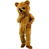 Halloween urso marrom mascote trajes de alta qualidade tema dos desenhos animados personagem carnaval unisex adultos desempenho outfit festa de natal terno terno