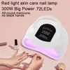 Nagelorkar BM-8 300W 72LEDS Nagel Dryer Lamp UV LED-nagellampa Inga svarta händer för torkning av nagelgel Polsk Portable Design Nail Lamp 231020