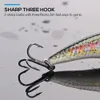 Köder Köder TREHOOK 5 cm 26 g Mini-Kurbelköder Minnow Schwimmende Wobbler Angelköder Harter lebensechter Kunstköder Hecht Schwarz 231023