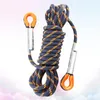 Climbing Harnesses 1PC 8mm Thickness Tree Rock Climbing Safety Sling Cord Rappelling Rope Equipment for Outdoor Sport Black and Orange 5 Meter 231021