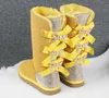 2023 New Australia Snow Boots Tube Middle Fashion Warm Women’s Cotton Shoes Bowknot Snowshoe Size Size