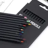 Stylos de peinture 12 couleur noir crayons en bois peinture stylo couleur plomb crayon écriture peinture bureau papeterie crayons cadeaux pour les étudiants 231023