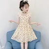 Flickaklänningar 2023 Korea Summer Kid sundress Toddler Dress One-Piece Children modekläder ärmlös