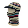 Basker Autumn Winter Acrylic Stripe Print Warm Thicken Sticked Hat Skallies Cap Beanie For Men and Women 17