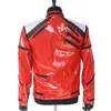 Heren leer faux punk rode rits MJ Beat It Casual op maat gemaakt Amerika mode-stijl jas uitloper imitatie 3 kleuren 231020