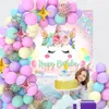 Christmas Decorations Unicorn Backdrop Balloon Garland Arch Set Birthday Party Decor Kids Ballon Wedding Supplies Latex Baby Shower 231023