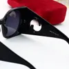 Topdesignerzonnebril voor dames Zwarte oversized wikkelbril Ontwerpers zonnebril Sunnies UV400-bril met doos