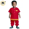 Roupas étnicas Roupas Africanas Dashiki Verão Casual Crianças Menino Manga Curta Listrada Top Camisa e Calça Define Bazin Riche Kids Outfits