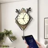 Wall Clocks Digital Design Led Clock Luxury Retro Quiet Black Metal Pendulum Orologio Da Parete Living Room Furniture