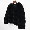 Womens Fur Faux Artificial Coat Luxury Winter Jacket Elegant Thick Warm Street Clothing Fake Fox Rabbit Fashion 231122