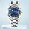 Herren Watch Women Designer Uhren Datejust 8205 Bewegung 36 mm 41 mm weißer Mutter des Perlenblatts Saphir wasserdicht alle goldenen Edelstahl Luxusurlaub