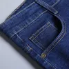 Mens Jeans Stely Smart Business Fashion Straight Regular Blue Stretch Denim Trousers Classic Men Plus Size 2840 231021