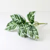 Decorative Flowers Artificial Plants Leaves Silk Tortoiseshell Leaf Simulation Greenery Home Garden Wall Green Decorations