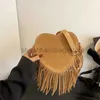 Bolsa de alma feminina com babados feitos à mão, camurça, couro pu, borla, bolsa de corpo cruzado, bolsa de dinheiro de viagem feminina de grande capacidade, elegantebolsasloja