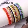 Anklets Yeyulin 12st/set Boho Colorful Rice Bead Anklet Set For Women Sandy Beach Chain On Leg Ankel Armband Lady Jewelry Gifts