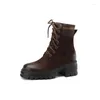 Boots European Russia Winter Natural Leather Warm Snow 22-24.5cm Pigskin Wool Ankle Side Zip Woolen Sock