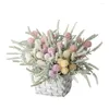 Fleurs décoratives 3 pièces de boule de cheveux pissenlit avec herbe Simulation fleur décoration de la maison fête de mariage bricolage