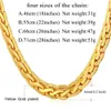 Chokers U7 kvalitet guldfärg män smycken halsband grossist unik design trendig 6 mm 55 cm ormkedja halsband n333 231021