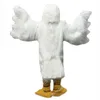 simpatici costumi della mascotte del pellicano bianco Costume da personaggio dei cartoni animati di Halloween Vestito da festa all'aperto di Natale Abbigliamento pubblicitario promozionale unisex