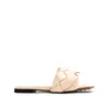 Дизайнер высококачественных дизайнеров Slipper Women Lose Luxury Classic Lido Flat Mule Intercciato кожа мужчина сандал сандал -резин