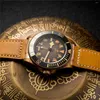 Wristwatches 2023 IPOSE IX&DAO Bronze Vintage Men Automatic Mechanical Watch PT5000 Luxury Sapphire WaterResistant C3 Clock Reloj Hombre