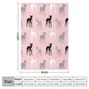 Cobertores Greyhounds italianos ou Whippets Rosa Pattern Throw Planta para sofá e joga sofás de decoração