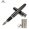 Stylos à plume Jinhao X750 Style classique argent Clip métal stylo plume 0.5mm plume acier encre stylos pour cadeau fournitures de bureau fournitures scolaires 231023