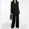 Costumes pour femmes noir Double boutonnage costume femmes Blazer