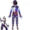 Cosplay Horror Assustador Traje de Halloween Crianças Engraçado Sundrop e Moondrop FNAF Macacão Máscara Anime Cosplay Traje Chirstmas Presente de Aniversário 231023