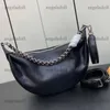 10A Espelho Qualidade Designer Pequena Baia Bolsas 26cm Womens Moon Bag Luxurys Preto Fretwork Padrão Bolsa Crossbody Ombro Bolsa De Couro Com Caixa