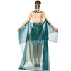 Costume d'Halloween Femmes Designer Cosplay Costume Halloween Cosplay Égyptien Pharaon Cléopâtre Déesse Costume Scène Opéra Performance Costume