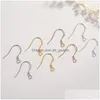 Clasps Hooks Wholesale S925 Pure Sier Hook Accessories Earrings Jewelry Gold-Plated Handmade Diy Findings Ps8A001 Drop Delivery Dhk2A