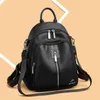 Ladies brand shoulder bag 4 colors college style solid color leather student backpacks popular printing color matching handbag simple zipper leisure backpack 786#