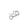 Chiusure Ganci S925 Sterling Silver Accessori 8Mm Chiusura a moschettone Collana con goccia d'acqua Bracciale Manuale Materiale fai da te Ps8A010 Consegna Dhxia