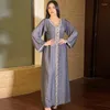 Ethnische Kleidung Herbst Jalabiya Muslim Abaya Kleid Abayas Frauen Ramadan Dubai Islam Marokko Kaftan Robe Longue Musulmane Vestidos Largos