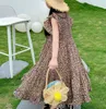 Girl Dresses Baby Summer Vintage Hand Made Smocking Floral Printed Dress Kids Casual Long Princess
