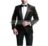 Herrdräkter Bourgogne High Quality Suit 2 Pieces Single Breasted Shawl Lapel Party Ball Jacket Business Dress Casual Groom's Wedding