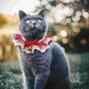 Halsbanden Huisdier Kattenhalsband Kant Halsband Belketting Middelgrote honden Schattige sjaal Polyester Strik Para Medianos