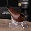 Sanda 102 Durable Bakelite Chicken Leg Pipe Small Filter Cigarette Black Gift Box Comes with Accessories