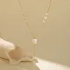Pendant Necklaces Necklace Copper Collarbone Chain Irregular Cold Wind Choker Pearl Jewelry Gothic