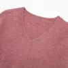 Women's Sweaters Autumn V-neck Long-sleeved Alpaca Blended Sweater Loose Casual All-match Knitwear