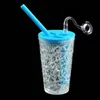 Kreative Silikon-Glas-Ölbrenner-Bong, Wasserpfeife, Sommer-Stil, Getränk, Kaffeetasse, Recycler, Aschefänger, Shisha mit männlichen Glas-Ölbrennerrohren